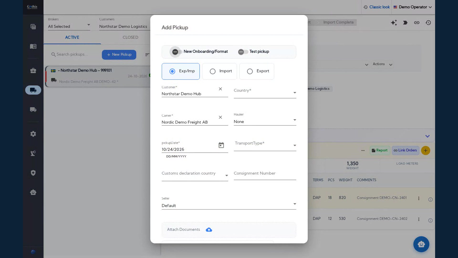 Gothia product demonstration using fictional data