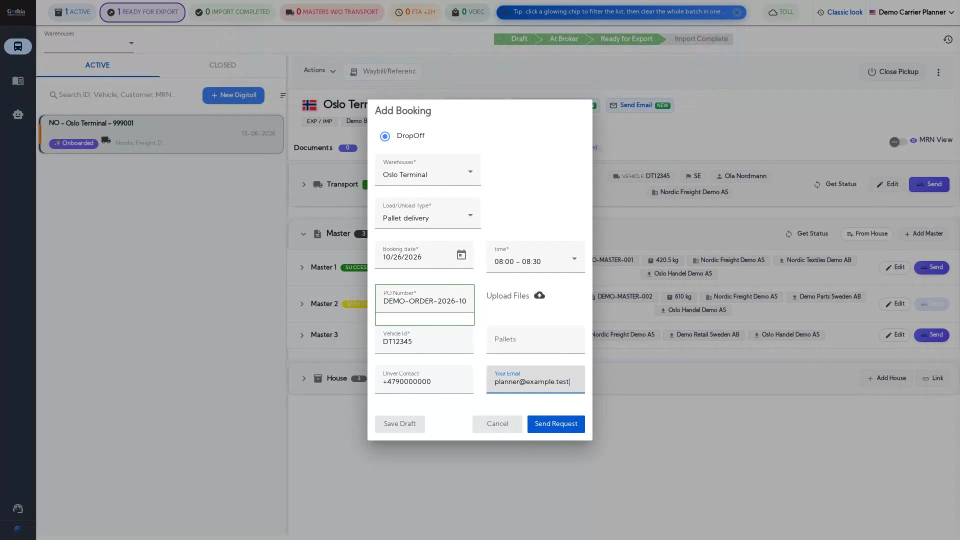 Gothia product demonstration using fictional data